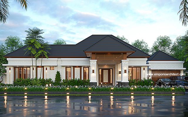 Mr. DDN 1859 Villa Bali House 1 Floor Design - Karawang, Jawa Barat