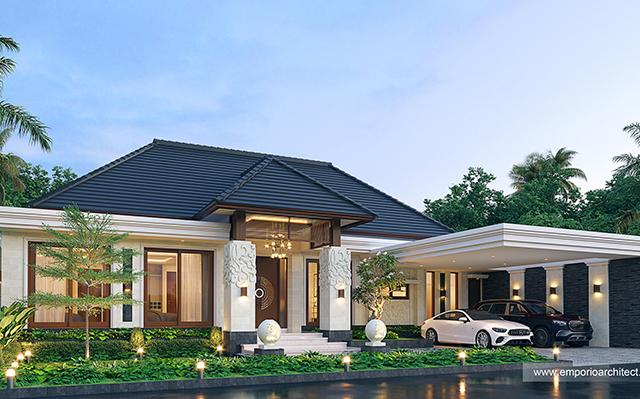 Desain Rumah Villa Bali 1 Lantai Bapak Zaenal di  Cilacap, Jawa Tengah