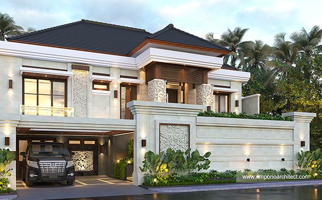 Desain Rumah Villa Bali 1.5 Lantai Bapak dr. Rudi di  Jambi