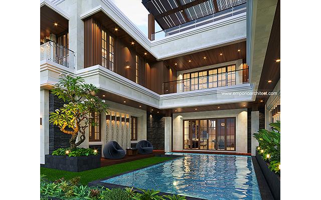 Desain Rumah Villa Bali 2 Lantai Ibu FTR 1414 di  Bandung