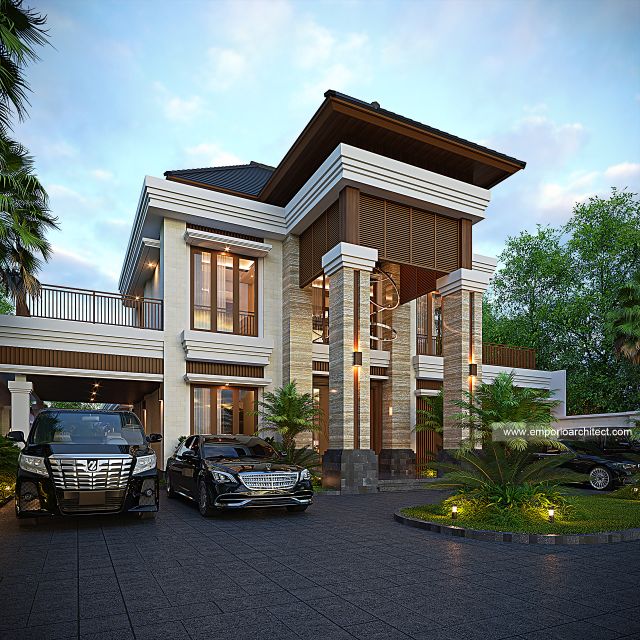 Desain Rumah Villa Bali 2 Lantai Bapak UNS di  Serang, Banten