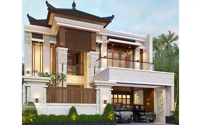 Desain Rumah Villa Bali 2 Lantai Ibu LNA II 1361 di  Bandung, Jawa Barat