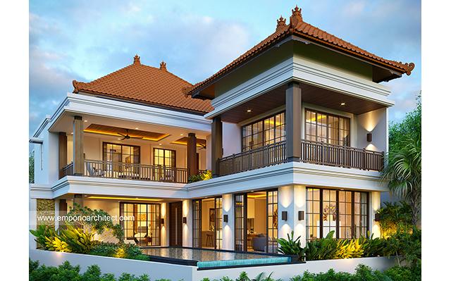 Desain Rumah Villa Bali 2 Lantai Bapak ATN II 1633 di  Canggu, Bali