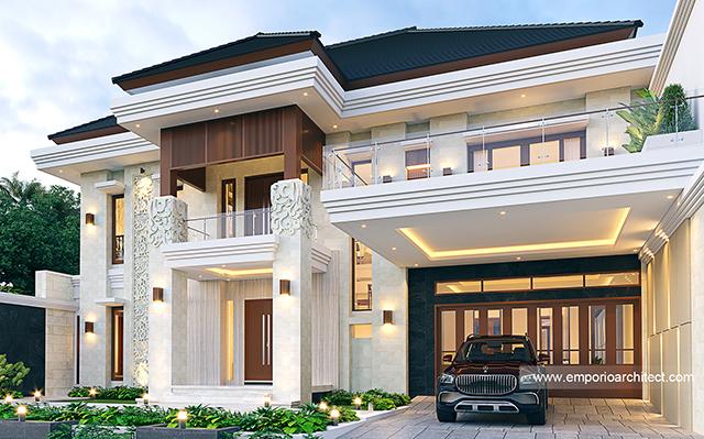 Desain Rumah Villa Bali 2 Lantai Bapak RZK 1285 di  Pekanbaru, Riau