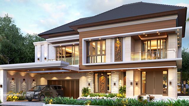 Desain Rumah Villa Bali 2 Lantai Bapak Wempy di  Jakarta
