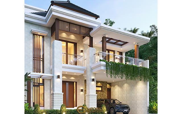 Desain Rumah Villa Bali 2.5 Lantai Ibu Indrayeni di  Makassar