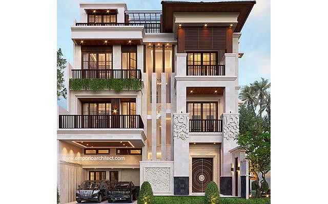 Desain Rumah Villa Bali 3.5 Lantai Bapak ADM 1360 di  BSD, Tangerang Selatan