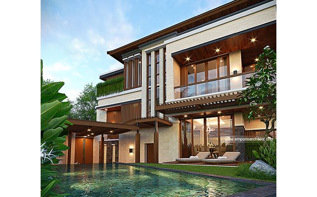 Mr. E 1729 Villa Bali House 4 Floors Design - Tangerang Selatan