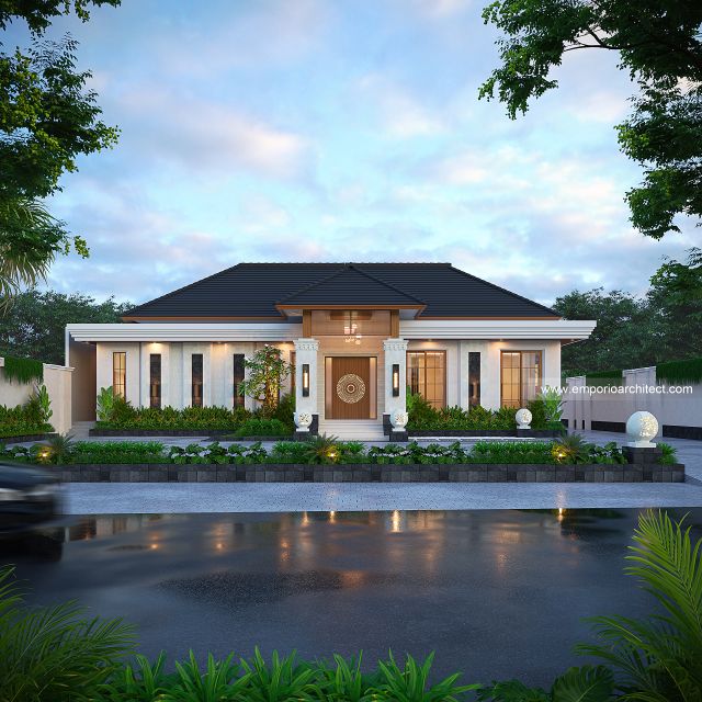Desain Rumah Villa Bali Modern 1 Lantai Bapak RDD di  Riau