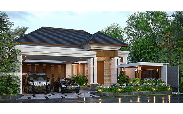 Desain Rumah Villa Bali Modern 1 Lantai Bapak A di  Cilacap, Jawa Tengah