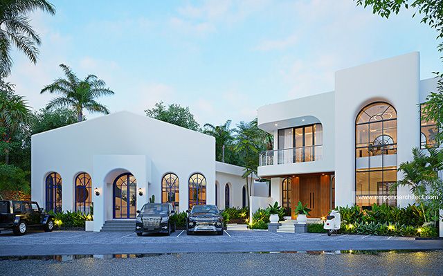 Mrs. VNR 1908 Santorini Commercial Villa and House 2 Floors Design - Bandung
