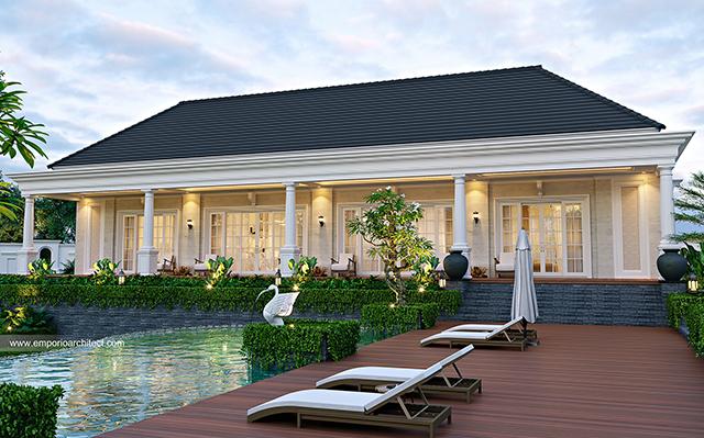 Mr. WYU 1473 Classic Villa 1 Floor Design - Lampung
