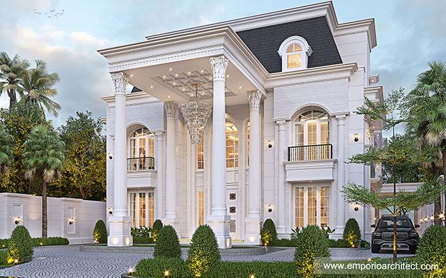 Desain Villa Klasik 4 Lantai Bapak AWD di  Belitung