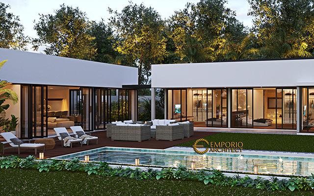 Desain Villa Modern 1 Lantai Ibu Natalia di  Bali