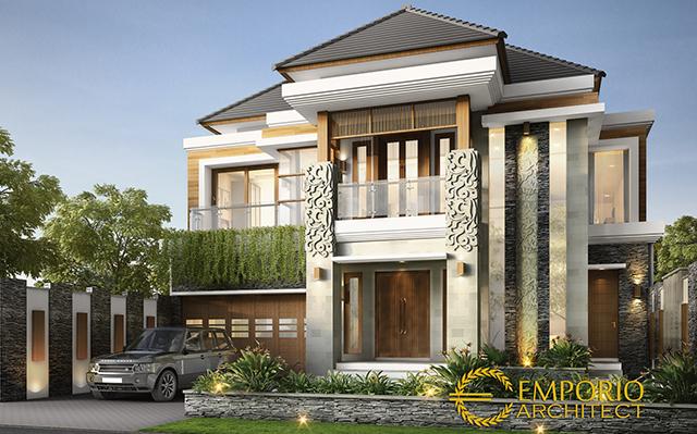 Desain Rumah Villa Bali 2 Lantai Ibu Dewi di  Bandung