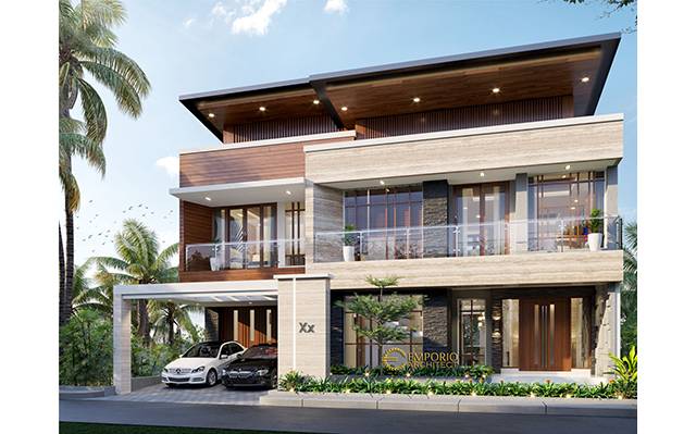 Desain Rumah Modern 3 Lantai Ibu Pauline di  Bandung, Jawa Barat
