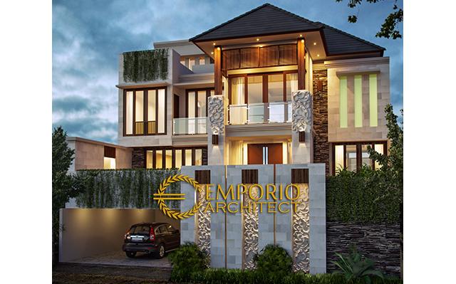 Desain Rumah Villa Bali 3 Lantai Bapak Irvan di  Bintaro, Tangerang Selatan