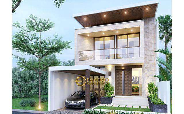 Desain Rumah Modern 2 Lantai Ibu Ocha di  Jakarta
