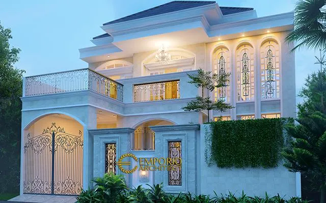 Desain Rumah Classic 2 Lantai Ibu Yanti di  Jakarta