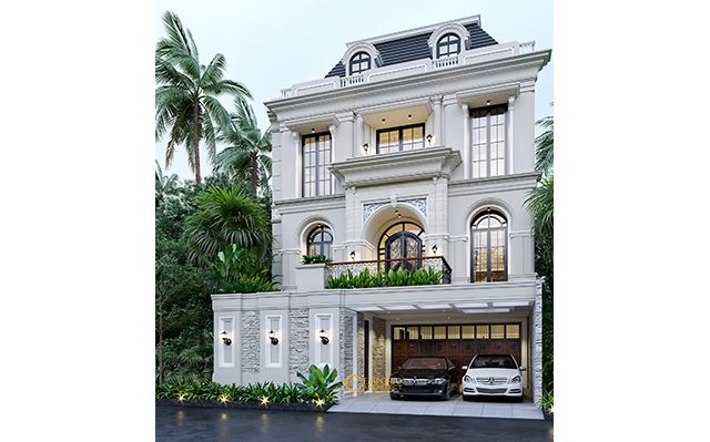 Desain Rumah Classic 3 Lantai Bapak Gusti II di  Jakarta