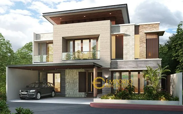 Desain Rumah Modern 2 Lantai Bapak Herman di  Jakarta