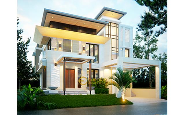Desain Rumah Modern 2 Lantai Ibu Dina di  BSD, Tangerang Selatan, Banten