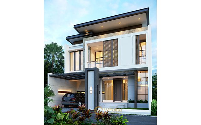 Desain Rumah Modern 2 Lantai Ibu Mega di  Jakarta