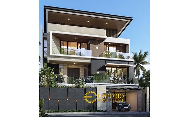 Desain Rumah Modern 3 Lantai Bapak BBG di  Jakarta