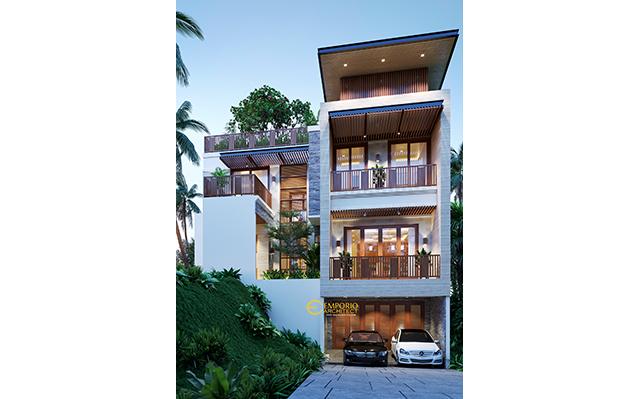 Desain Rumah Modern 3 Lantai Ibu Novi di  Jakarta Timur