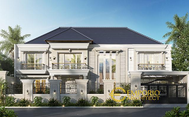 Desain Rumah Classic 2 Lantai Ibu Zaitin di  Kalimantan Selatan