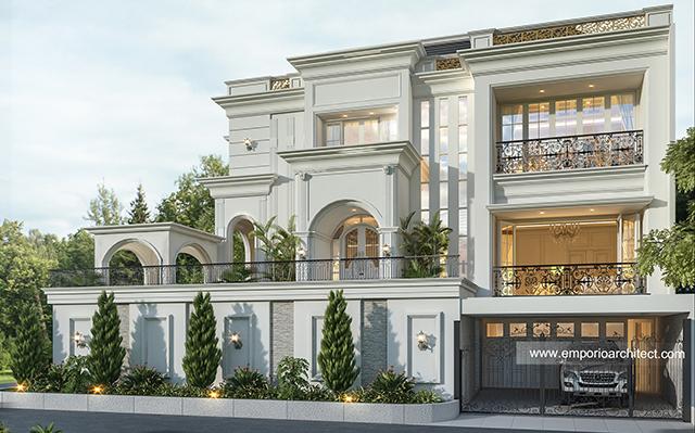 Desain Rumah Mediteran 3 Lantai Bapak MD di  Kelapa Gading, Jakarta Utara