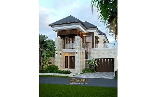 Desain Rumah Villa Bali 2 Lantai Ibu Rina di  Lampung