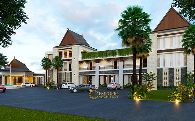 Desain Mess VIP dan Kantin Style Villa Bali 3 Lantai PT ANTAM Tbk di  Maluku