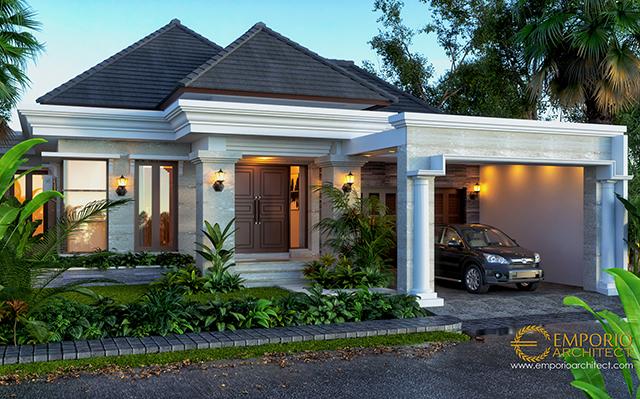 Desain Rumah Villa Bali 1 Lantai Ibu Dhini di  Medan