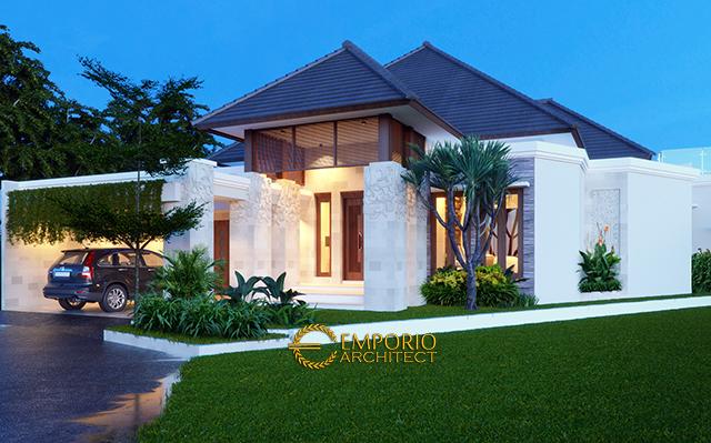 Desain Rumah Villa Bali 1 Lantai Bapak Taufik Hidayat di  Padang, Sumatera Barat