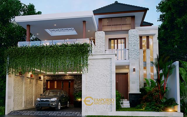 Desain Rumah Villa Bali 2 Lantai Bapak Hendri di  Padang, Sumatera Barat
