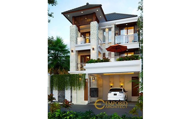 Mr. Jhone Villa Bali House 3 Floors Design - Palembang