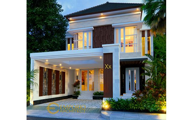 Desain Rumah Villa Bali 2 Lantai Bapak Agus Sofyan di  Surabaya