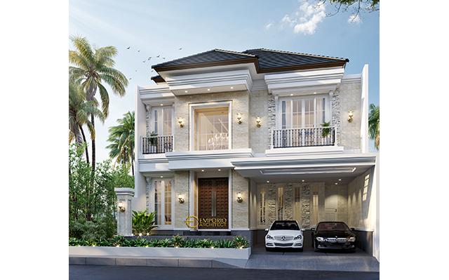 Desain Rumah Classic 2 Lantai Bapak Haidar di  Surabaya