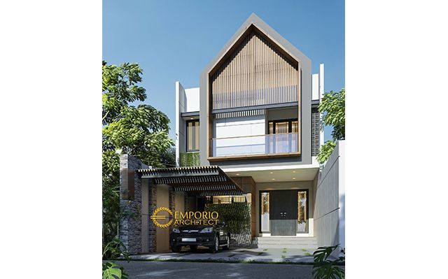 Desain Rumah Modern 2 Lantai Ibu Ratih di  Surabaya