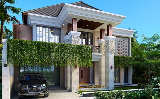 Desain Rumah Villa Bali 2 Lantai Bapak Sindhu di  Surabaya