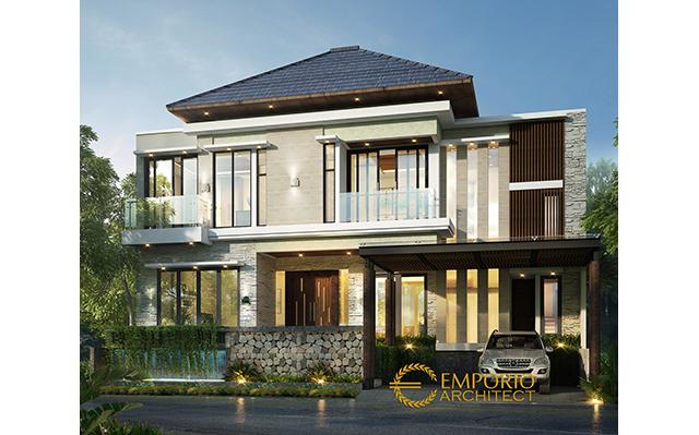 Desain Rumah Modern 2 Lantai Ibu Desi di  Tangerang
