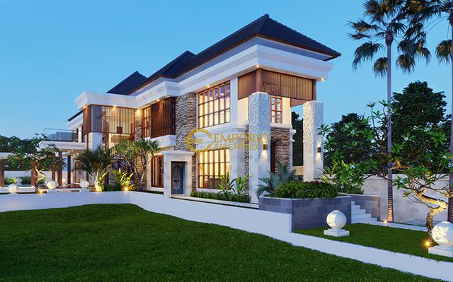 Desain Rumah Villa Bali 2 Lantai Ibu Maharani di Ubud, Bali