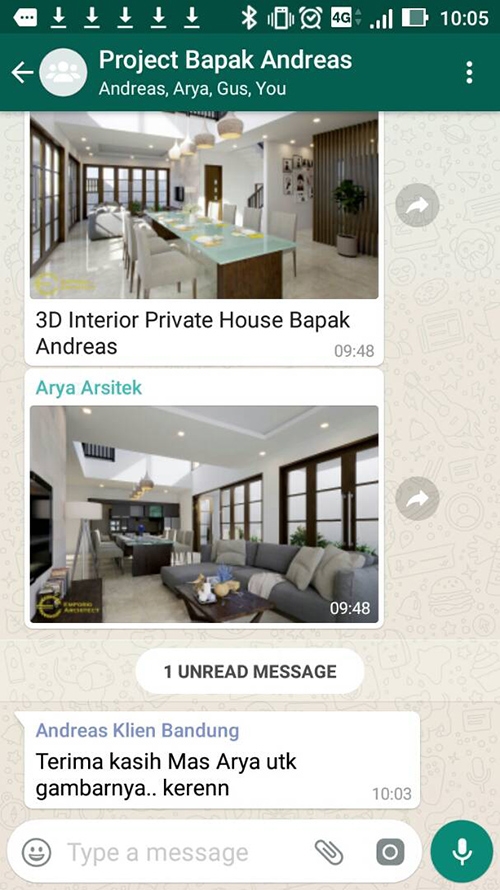 Testimonial Desain Rumah Hook Modern 2 Lantai Bapak Andreas