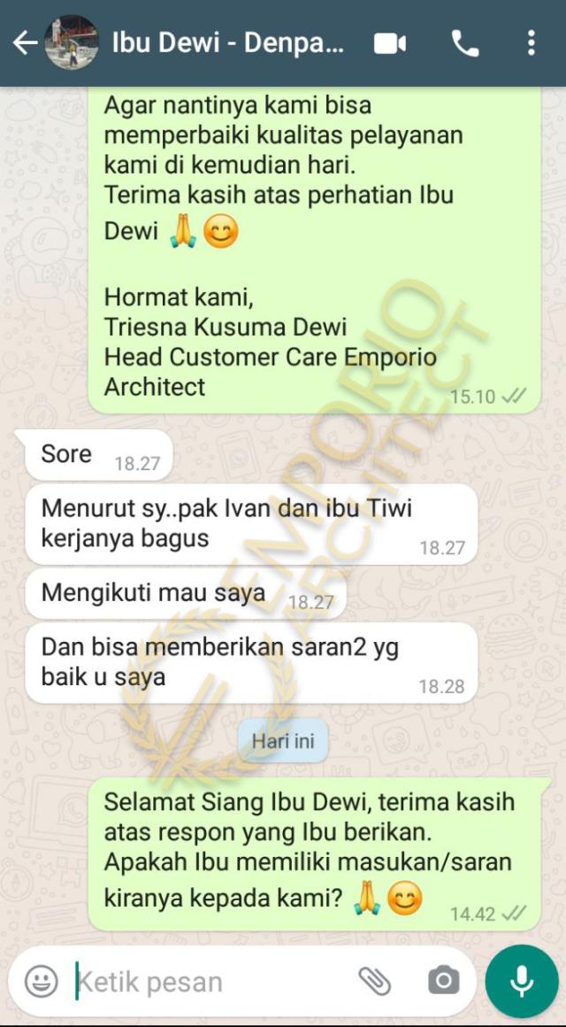 Testimonial Desain Rumah dan Salon Klasik 2 Lantai Ibu DDW 2038