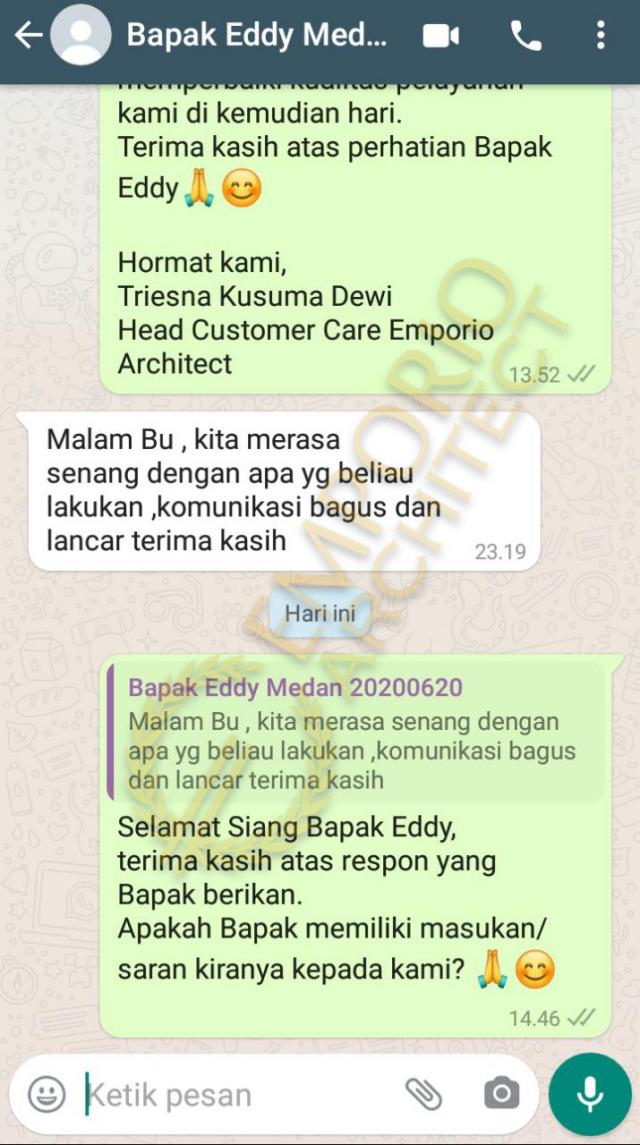 Testimonial Desain Rumah Klasik 2 Lantai Bapak EYD 1177