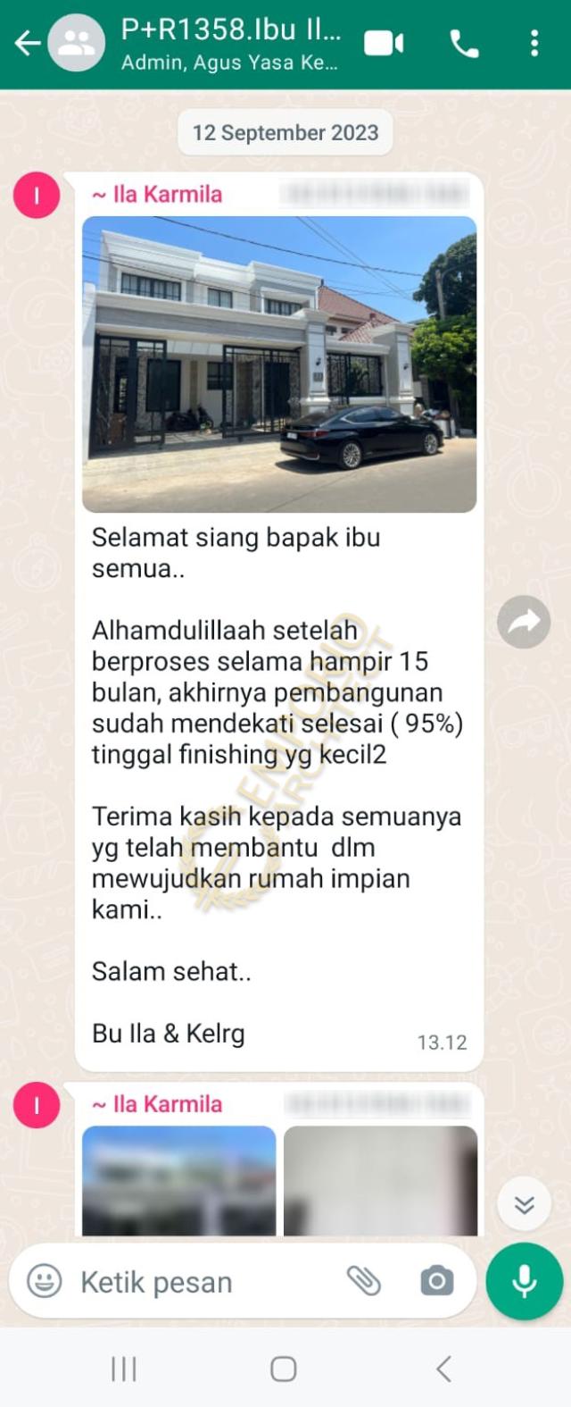Testimonial Mrs. Ila Classic House 2 Floors Design - Cimahi, Bandung