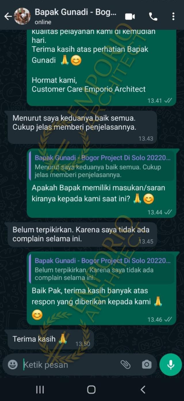 Testimonial Desain Rumah Klasik 2 Lantai Bapak GND 1466