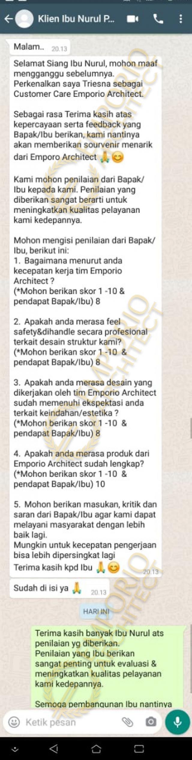 Testimonial Desain Rumah Klasik Modern 2 Lantai Ibu Nurul