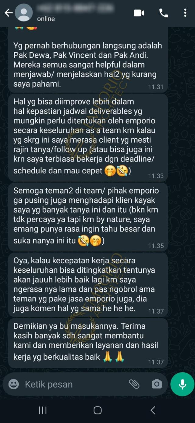 Testimonial Desain Rumah Modern 2 Lantai Ibu LDY 1526